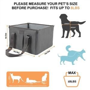 Asiento elevador de coche para perros clásico, correas ajustables, cierre de cremallera, capacidad de 25 libras, patrón de impresión, correa de seguridad con Clip para mascotas pequeñas - Product Image 2