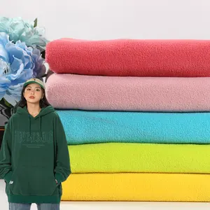 Dernier modèle de tissu vert fluorescent polaire en polyester doux pour couvertures