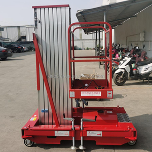 Elevador de aluminio vertical hidráulico Elevador móvil pequeño Plataformas de trabajo aéreo de doble mástil - Product Image 4