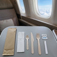 Ensemble de couverts jetables personnalisés, couteau, fourchette, cuillère, qualité alimentaire, pour la restauration à emporter, service de restauration, camping, voyage