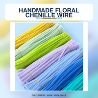 Kawat Chenille Bunga Buatan Tangan 30cm, Batang Chenille, Pembersih Pipa, Kawat Berbulu, Perlengkapan Kerajinan DIY untuk Membuat Buket Bunga Buatan Tangan