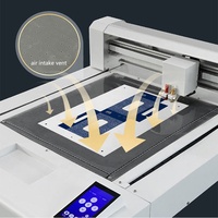 Cortadora de vinilo de cama plana CNC para PU, PVC, PPF, mini cortadora automática de película DTF, máquina de corte de vinilo de contorno A3