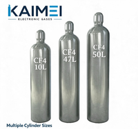 Cilindro de Gas de Acero sin Costuras de 44L/47L para Limpieza y Grabado de Semiconductores CF4 con Válvula DISS716