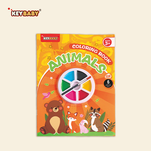 Keybaby Palette de Couleurs Pinceaux <span class=keywords><strong>Aquarelle</strong></span> Livre de Coloriage <span class=keywords><strong>Simple</strong></span> pour Enfants Thème Dinosaure Princesse Fête Amusante Papier à Peindre pour la Maison - Product Image 5