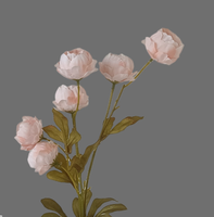Nouveau style – Bouquet de 6 pivoines artificielles réalistes en soie, délicates, pour mariage, maison, hôtel, photographie, accessoires de décoration