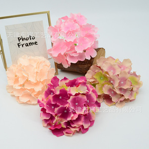 Fleurs d'hortensia artificielles Dongchen Crafts, diamètre 18 cm, fleurs en soie pour décoration de maison et de mariage - Product Image 2