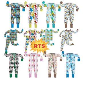 Caja Misteriosa de Pijamas de Bambú a Granel Lista para Enviar, Estilos Aleatorios para Niños, Estampado de Personajes, Romper de Bambú para Bebé, Caja Sorpresa con Cierre - Product Image 1