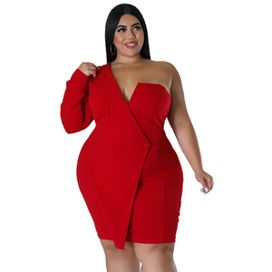 N7629 <span class=keywords><strong>Robe</strong></span> moulante sexy à la mode pour femmes européennes et américaines, <span class=keywords><strong>robe</strong></span> moulante, grande taille - Product Image 5