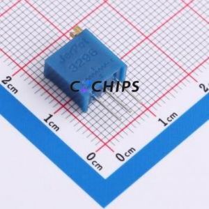 Resistencia Ajustable/Potenciómetro 3296W-1-104LF, Componente de Orificio Pasante (THT)-3P, 9.5x4.9mm, Resistencia de 100kOhm, 10%, 500mW, 250ppm ℃ - Product Image 1