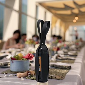 Borsa Regalo per Vino in Pelle PU Custodia per Bottiglia di Vino <span class=keywords><strong>Presentazione</strong></span> per Feste di Matrimonio e Inaugurazione Casa Porta Bottiglia di Whisky per Regali Familiari - Product Image 2
