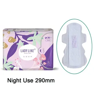 Compresas sanitarias de noche moldeadas con anión extra largas, compresas sanitarias de 50cm orgánicas a base de hierbas para la menstruación durante la noche