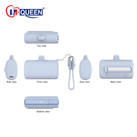 Benutzer definiertes Logo Digital anzeige Schnell ladung Power Bank Tragbare Mini-Kapsel Power Bank 10000mAh Mit Halter zum Fernsehen