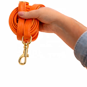 120cm suave y fuerte buena elasticidad mascota plomo lujo perro correa de cuero al por mayor correa de perro de cuero con excelente sensación de la mano - Product Image 1