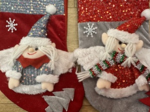 Chaussettes <span class=keywords><strong>de</strong></span> Noël du Nouvel An avec bonhomme <span class=keywords><strong>de</strong></span> neige, Père Noël, renne, ours, décorations pour arbre <span class=keywords><strong>de</strong></span> Noël - Product Image 6