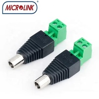 Kits de caméras de vidéosurveillance, connecteur femelle à visser pour prise DC, mini prise d'alimentation 12V DC