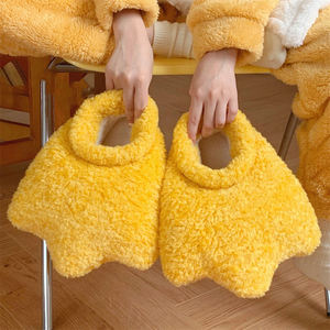 Personnalisé femmes en peluche patte de canard maison pantoufles hiver dessin animé intérieur animal chaud maison pantoufles chaussures Chancletas peluche pantoufle - Product Image 6