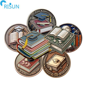 Pièces commémoratives personnalisées pour cérémonie de remise des diplômes, souvenirs académiques, pièces de défi personnalisées pour livres commémoratifs - Product Image 1