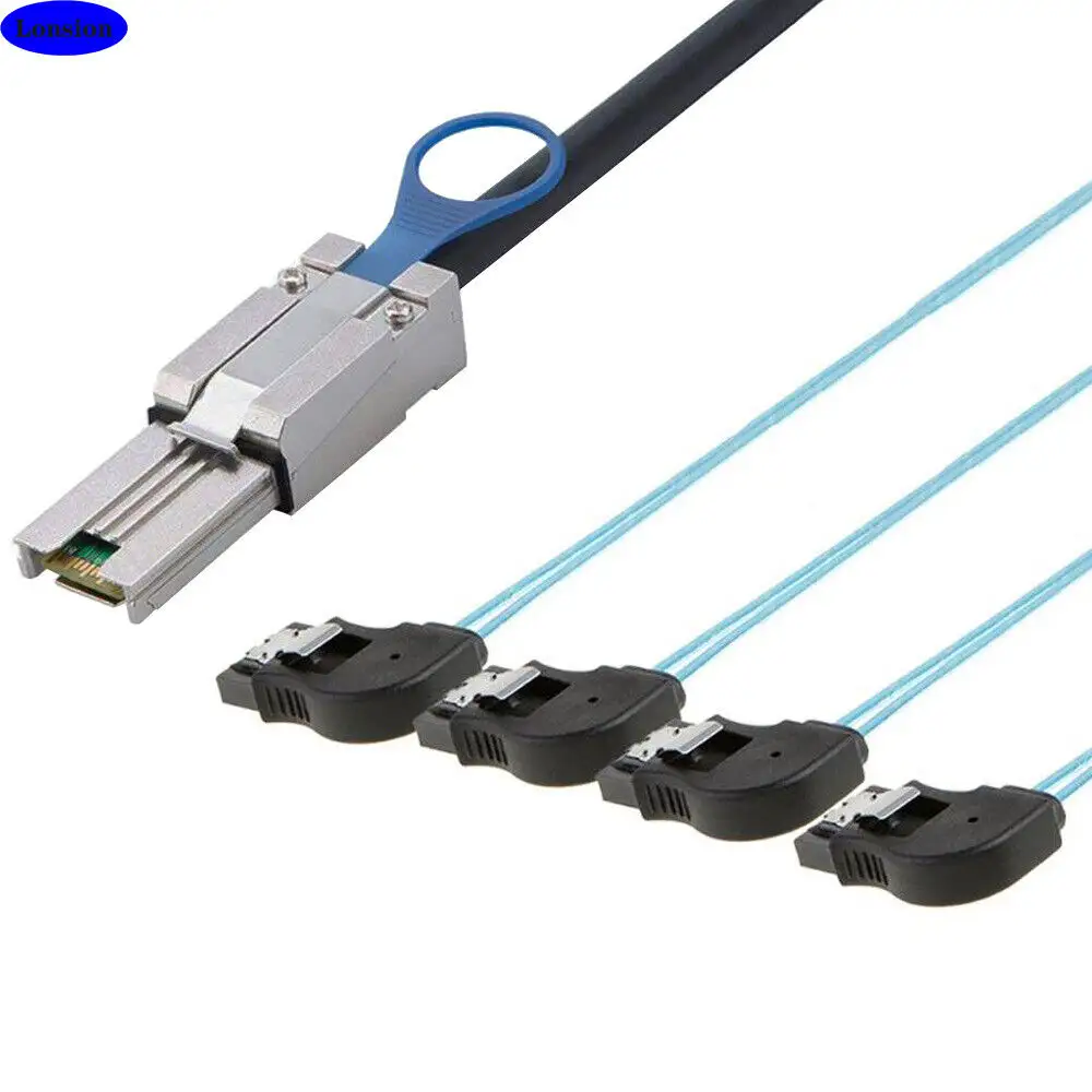 MINI SAS SFF-8088 to 4 Ports SATA 7P female server hard disk connection cable