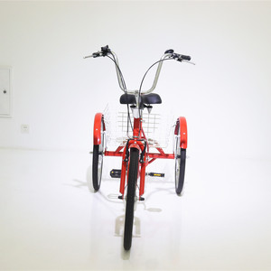 Triciclo adulto a buon mercato triciclo a tre ruote bicicletta triciclo adulto trike da 24 pollici con cestello posteriore per carico - Product Image 4