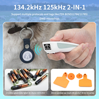 Escáner de Microchip para Mascotas con Bluetooth NETUM RFID C200, Lector de Microchip EMID Inalámbrico Portátil Pequeño, Lector RFID de Mano sin Contacto