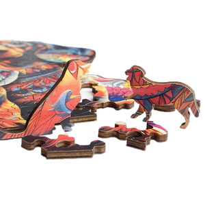 Hamaileon Dark Night Wolf <span class=keywords><strong>King</strong></span> Casse-tête en bois <span class=keywords><strong>3D</strong></span> personnalisé avec 1000 + motifs 4 tailles de papier ou de boîte-cadeau en bois - Product Image 3