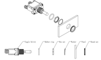 TOOWEI DPDT 15A 12V On/Off/On Levier étanche Anti mauvaise manipulation Verrouillage Interrupteur à bascule