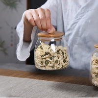 Set Stoples Kaca Tahan Lembab untuk Makanan dengan Tutup Geser Kedap Udara Ramah Lingkungan Tahan Lama Buatan Tangan untuk Penyimpanan Kulit Jeruk