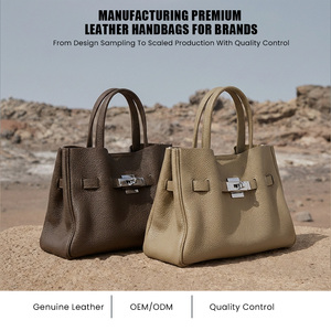 Borsa a Mano in Vera Pelle di Lusso per Donne, Tote in Pelle Martellata, Sac à Main Cuir Véritable, Borsa da Viaggio d'Affari per <span class=keywords><strong>Signore</strong></span>, Personalizzabile - Product Image 1