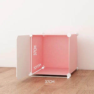 <span class=keywords><strong>4</strong></span> porte rosa e blu semplice armadietto di plastica <span class=keywords><strong>per</strong></span> bambini giocattolo - Product Image 4