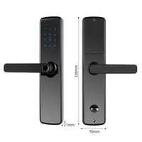 Bajo MOQ TTLock APP Huella digital Teclado digital Código NFC Cerradura inteligente para el hogar Apartamento Oficina