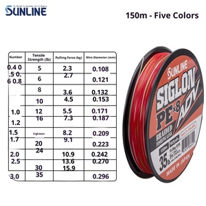 Ligne <span class=keywords><strong>de</strong></span> pêche flottante Sunline ADV8 en monofilament PE - Haute résistance, <span class=keywords><strong>diamètre</strong></span> 0,3 mm, longueur 150 m, ligne principale colorée Luya - Product Image 6