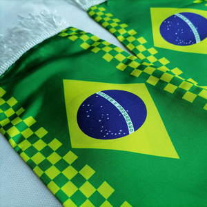 Brazil cờ thiết kế Polyester khăn tua mềm sơn kỹ thuật thế giới cờ mô hình bóng đá cup cổ vũ dệt vải thủ công mỹ nghệ - Product Image 4