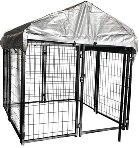 Grande cage pour chien, boîte de refuge pour animaux d'extérieur avec auvent supérieur et housse de pluie, boîte de rangement pour animaux de compagnie - Product Image 2