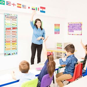 Tabla de Horarios Escolar Reutilizable con 13+1 Bolsillos y 2 Colgadores, Tabla de Horarios Diarios para Oficina y Material Escolar - Product Image 6
