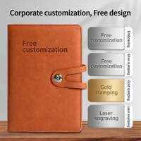 Carnet A5 en cuir PU rigide personnalisé avec logo imprimé, bloc-notes de bureau et agenda avec nouvelle boucle design – Vente en gros