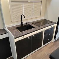 Caravane tout-terrain standard australienne de 22 pieds, caravane de luxe en fibre de verre tout-terrain avec grand canapé-lit, caravane familiale hybride