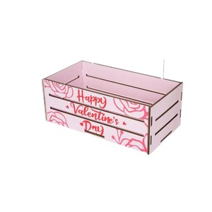 Caja Decorativa de Madera Rectangular para el Día de San Valentín, Caja de Regalo para Almacenar Vino y Dulces, Decoración para Fiestas de Parejas - Product Image 5