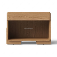Ensemble lit plateforme et table de chevet ouverte FERLY Bauhaus, chambre à coucher moderne