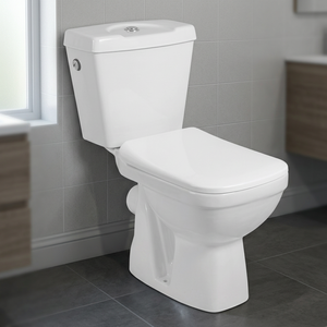 โถสุขภัณฑ์แบบสองชิ้นราคาประหยัด พร้อมฝารองนั่ง - Product Image 6