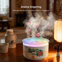 Diffuseur de brume décoratif avec lumières LED 7 couleurs, humidificateur ultrasonique d'huiles essentielles 360 ml, effet méduse relaxant pour hôtel et maison