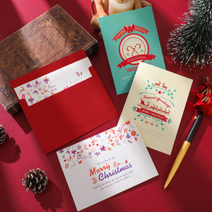 Cartes de vœux de Noël vierges en carton, découpées sur mesure, avec meilleurs vœux, pour entreprises, avec enveloppe - Product Image 3