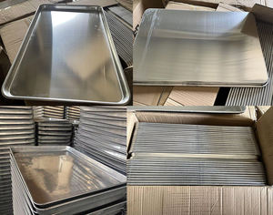 Plateau de cuisson en aluminium commercial 18x26 pouces, plaque à pâtisserie pleine grandeur pour four de boulangerie, pizza, <span class=keywords><strong>pain</strong></span>, gâteau - Product Image 2