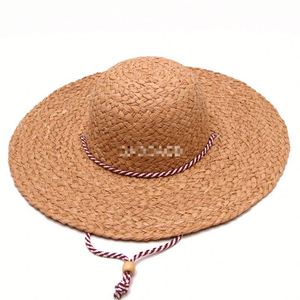 Chapeau de paille en raphia naturel à large bord tendance été <span class=keywords><strong>2023</strong></span>, nouvelle arrivée, grand pare-soleil en paille pour femmes, accessoire de plage - Product Image 2
