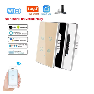 Langyeao tuya nhà thông minh điều khiển từ xa cao cấp khung nhôm ánh sáng 1/2/3/<span class=keywords><strong>4</strong></span> gang cảm ứng Wifi tường chuyển đổi với dây trung tính - Product Image 2