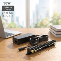 Chargeur universel pour ordinateur portable 90W avec 12 embouts DC interchangeables, adaptateur secteur pour ordinateurs portables HP, Dell, Lenovo, Acer, Asus, Sony