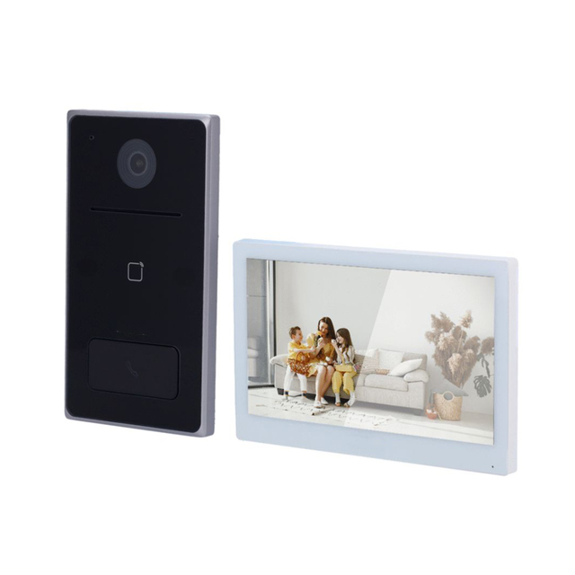 DS-KIS608-P PoE IP Video Intercom Kit WIFI Doorbell System Hik Villa Door Remote Unlock Door Phones Indoor Intercom System