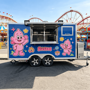 Amerikan Food Truck Mobile Spain Churros Trailer Towable Hot Dog Cart With Grill Fast Food Truck Food Truck Coffee Trailer - Product Image 5