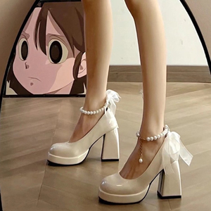 Escarpins sexy à talons hauts pour femmes chinoises matures, dernier design, color block, bout carré haut - Product Image 2