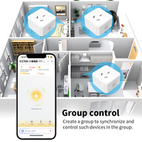 Prise intelligente WiFi SIXWGH double bande 5G et 2,4G, prise murale argentine Tuya, prise AU 16A avec surveillance de la consommation d'énergie, compatible avec Alexa