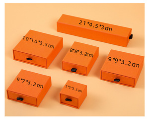 Wholesale Plain Cardboard Drawer <b>Box</b> <b>Black</b> Sponge Lining Jewelry <b>Box</b> for Earring Ring Bracelet Necklace with Customized Logo - Product Image 3